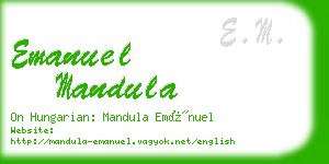 emanuel mandula business card